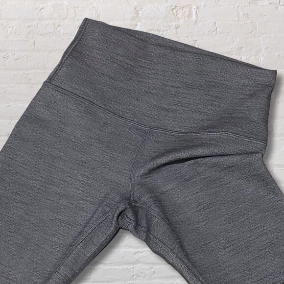 Lululemon Align Pant II 25" Women 4 Hi Rise Mini Herringbone Black White LW5CFGS - Picture 2 of 6